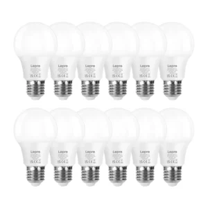 LEPRO 100089-WW-EU-12 LED Bulb, E27, A60, 8.5W (60W), 806 lm, 2700K (warm white), 180°, 12-pack