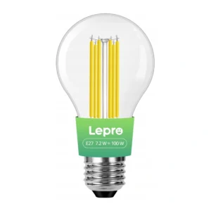 LEPRO 100094-WW-EU E27 Filament LED Bulb, 7.2W 100W, 1521 lm, 2700K, Class A