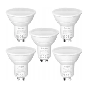 LEPRO 200057-DW-EU-5 GU10 LED Bulb, 4.5W 50W, 345 lm, 5000K, 100°, 5 pcs.