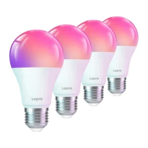 LEPRO B1-EU-4 E27 Wi-Fi LED Bulbs, 4-Pack