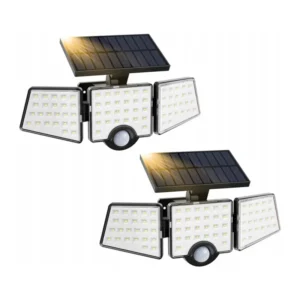 LEPRO 640003-DW-a-2 saulės energija maitinamas gatvės šviestuvas su judesio ir prieblandos jutikliais, 2 vnt.