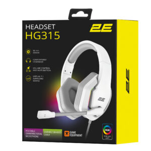 2E žaidimų ausinės HG315 RGB USB 7.1 baltos - Image 2