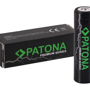 Akumuliatorius su iškilusiu + 18650 3.7V 3300mAh 4.8A Li-Ion be PCM apsaugos PATONA