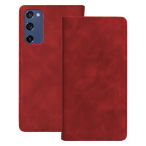 Išmanusis Suede dėklas, skirtas Samsung Galaxy S20 FE / S20 Lite / S20 FE 5G, raudonas