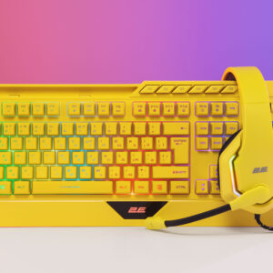 2E Gaming ausinės HG315, 7.1, USB-A, RGB, 2m, geltonos - Image 2