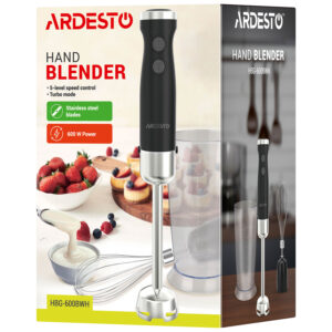 ARDESTO Panardinamasis trintuvas HBG-600BWH, 600W, dubuo-600ml, juoda-sidabrinė - Image 3