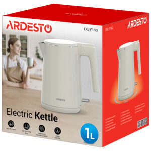 ARDESTO Elektrinis virdulys EKL-F1BG, 1l, dvigubomis sienelėmis, STRIX, smėlio spalvos - Image 8