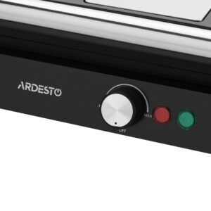 ARDESTO Grilis prispaudžiamas GH-1800MB, 1800W, 180° atsidarymas, metalinis, juoda-sidabrinė - Image 9
