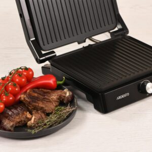 ARDESTO Grilis prispaudžiamas GH-1800MB, 1800W, 180° atsidarymas, metalinis, juoda-sidabrinė - Image 3