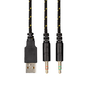 2E žaidimų ausinės HG300, mini-jack/dvigubas 3.5mm, LED, 2m, juodos - Image 7