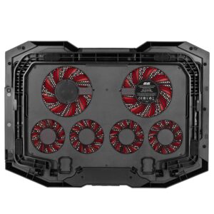 2E nešiojamojo kompiuterio stovas CPG-004, iki 15.6", 2xUSB-A, LCD / telefono laikiklis, RGB, juodas - Image 11
