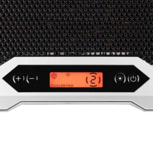 2E nešiojamojo kompiuterio stovas CPG-004, iki 15.6", 2xUSB-A, LCD / telefono laikiklis, RGB, juodas - Image 9