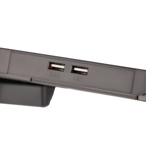 2E nešiojamojo kompiuterio stovas CPG-004, iki 15.6", 2xUSB-A, LCD / telefono laikiklis, RGB, juodas - Image 7