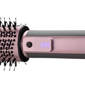 ARDESTO plaukų džiovintuvas-šepetys Pink Touch, 1200W, 2 greičiai, 2 temperatūros nustatymai, jonizacija, LED ekranas, 4 antgaliai, pilka+rožinė - Image 19