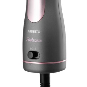 ARDESTO plaukų džiovintuvas-šepetys Pink Touch, 1200W, 2 greičiai, 2 temperatūros nustatymai, jonizacija, LED ekranas, 4 antgaliai, pilka+rožinė - Image 24