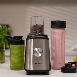 ARDESTO Trintuvas kokteiliams BG-F350, 350W, 2in1, butelis-600ml, butelis-300ml, kavos malūnėlis, juoda+sidabrinė - Image 4