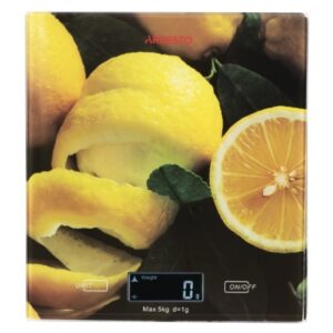 ARDESTO virtuvinės svarstyklės Lemon 5kg, AAAx2 pridedamos, stiklinės, spalvotos