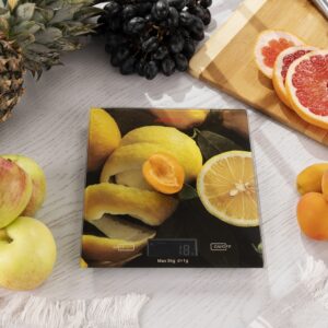ARDESTO virtuvinės svarstyklės Lemon 5kg, AAAx2 pridedamos, stiklinės, spalvotos - Image 6