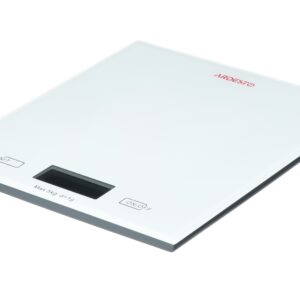 ARDESTO virtuvinės svarstyklės 5kg, AAAx2 pridedamos, stiklinės, baltos - Image 3