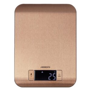 ARDESTO virtuvinės svarstyklės 5kg, CR2032x2 pridedama, geležis, bronzinės