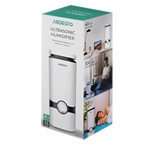 ARDESTO ultragarsinis oro drėkintuvas, 40m2, 4l, 300ml/h, mechaninis valdymas, viršutinis vandens pripildymas, baltas - Image 12