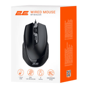 2E pelė MF180, USB-A, juoda - Image 3