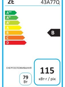 2E TV televizorius 43" QLED 4K 60Hz Smart Google TV juodas - Image 2