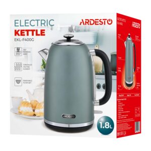 ARDESTO Elektrinis virdulys Mint Harmony EKL-F400G, 1.8 l, metalinis, matinis, STRIX, mėtų spalvos - Image 6