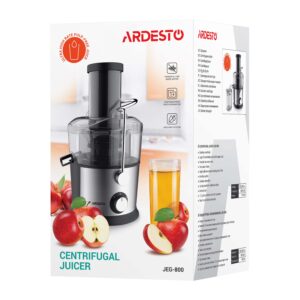 ARDESTO išcentrinė sulčiaspaudė, 1100W, dubuo-1L, plastikas/geležis, sidabrinė-juoda - Image 2