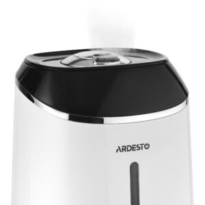 ARDESTO oro drėkintuvas ultragarsinis, 40m2, 6.5l, 390ml/h, elektrinis valdymas, nuotolinio valdymo pultas, viršutinis vandens pildymas, ekranas, baltas - Image 3