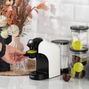 ARDESTO kapsulinis kavos aparatas, 0.8l, Nespresso, Nescafe Dolce Gusto kapsulės, malta kava, jutiklinis valdymas, baltas - Image 15