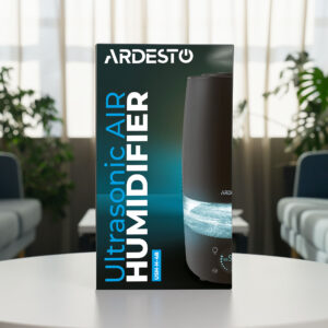ARDESTO Ultragarsinis oro drėkintuvas, 30m2, 4l, 280ml/h, elektrinis valdymas, nuotolinio valdymo pultas, vandens įpylimas iš viršaus, ekranas, juodas - Image 9
