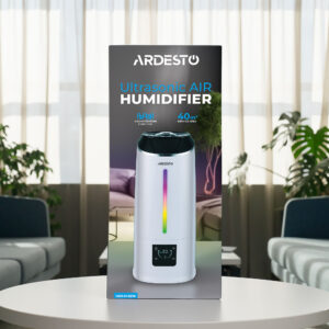 ARDESTO oro drėkintuvas ultragarsinis, 40m2, 6.5l, 390ml/h, elektrinis valdymas, nuotolinio valdymo pultas, viršutinis vandens pildymas, ekranas, baltas - Image 14