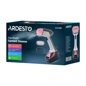 ARDESTO Rankinis garintuvas SI-S1400, 1400W, 280ml, garų pliūpsnis, nuolatinis garų srautas - 22g, keraminis padas, baltas-juodas - Image 20