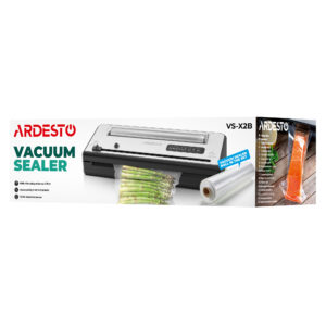 ARDESTO vakuuminis maisto pakavimo aparatas ritiniams ir maišeliams, 110W, 28 cm, elektroninis valdymas, +1 ritinys, plastikas + nerūdijantis plienas, sidabrinis - Image 15