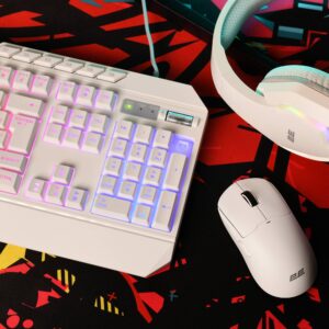 2E Gaming pelė MG355 WL, RGB, USB-A/WL, balta - Image 5