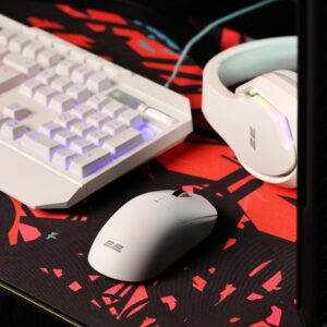 2E Gaming pelė MG355 WL, RGB, USB-A/WL, balta - Image 4