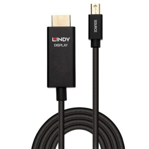 Lindy 40921 vaizdo kabelio adapteris 1 m Mini DisplayPort HDMI Juoda - Image 2