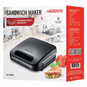 ARDESTO sumuštinių keptuvė SM-H110BSN, 700W, 1 plokštė sumuštiniams, korpusas – plastikas, juoda - Image 5