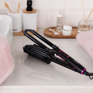 ARDESTO plaukų garbanojimo žnyplės bangoms formuoti Violet Pro, 90W, 170-210C, keramikinės, juodos - Image 19