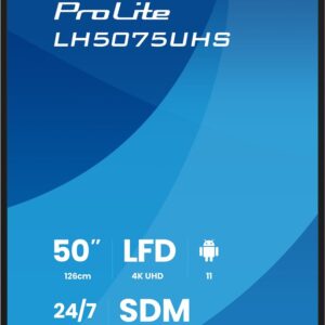 iiyama LH5075UHS-B2AG ženklų ekranas Skaitmeninis informacinis plokščias ekranas 125,7 cm (49.5") LCD „Wi-Fi“ 500 cd/m² 4K Ultra HD Juoda Integruotas procesorius Android 11 24/7 - Image 3