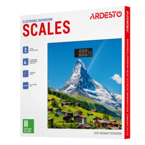 ARDESTO Grindinės svarstyklės MATTERHORN, 150kg, AAAx2 pridedamos, stiklinės, įvairiaspalvės - Image 3