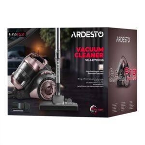 ARDESTO VC dulkių siurblys su konteineriu, 700W, dulkių talpykla - 2.5L, HEPA, juoda-bronzinė - Image 6