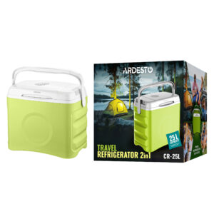 ARDESTO Kelioninis šaldytuvas, 2in1, 25l, 220/12V, šildymas 55°C, vėsinimas 18-20°C, USB jungtis, 4.8kg, šviesiai žalias - Image 5