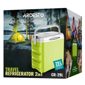 ARDESTO kelioninis šaldytuvas, 2in1, 29l, 220/12V, šildymas 55°C, vėsinimas 18-20°C, USB jungtis, 5kg, šviesiai žalias - Image 3