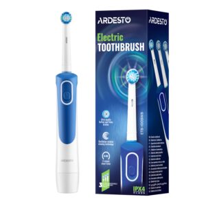 ARDESTO elektrinis dantų šepetėlis ETB-I009WB, 45 tūkst. virpesių/min., antgalis-1, IPX4, baltas+mėlynas - Image 3