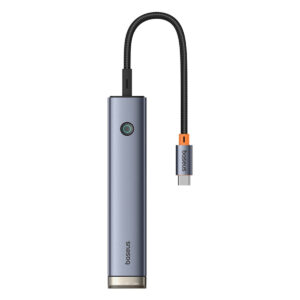 Baseus UltraJoy Air 6-in-1 USB-C šakotuvas – 4K 60Hz – 100 W įkrovimas – prijungimo stotelė – pilka (Space Grey)