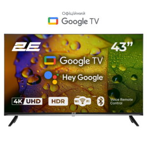 2E Televizorius 43" LED 4K 60Hz Smart Google TV juodas