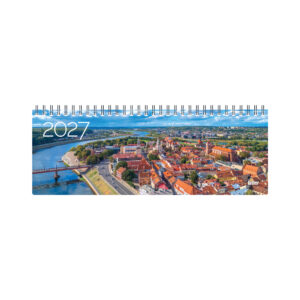 Stalinis kalendorius Timer Memo Kaunas, 290x105mm, kartoninis laminuotas viršelis
