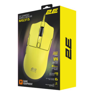 2E Gaming pelė MG315, USB-A, geltona - Image 2